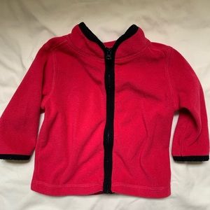 OshKosh 9 month hot pink and navy jacket - fleece like material